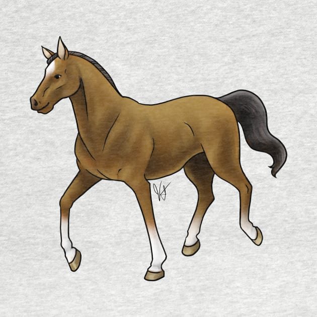 Horse - Thoroughbred - Brown by Jen's Dogs Custom Gifts and Designs